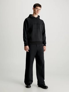 Luxusní Comfort Debossed Logo mikina, Černá barva, M, XL