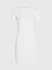 Slim Ribbed All-Over Logo šaty Bílá barva Ženy