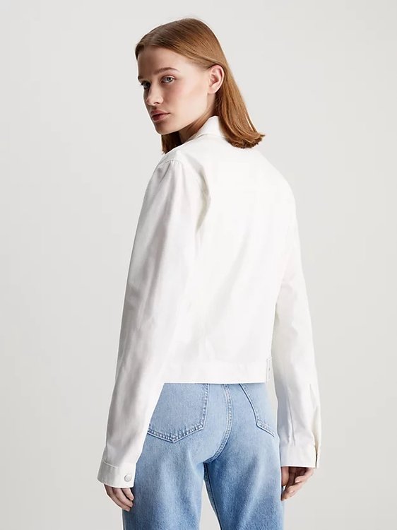 Lean Moto bunda – Calvin Klein Jeans, Bílá barva Ženy