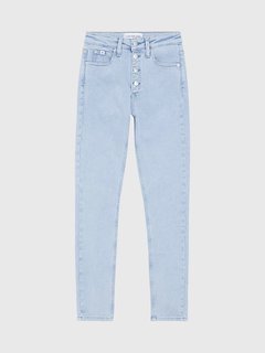 High Rise Super Skin jeans Modrá barva Ženy