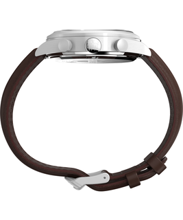 Luxusní Waterbury hodinky, Hnědá, Stříbrná barva