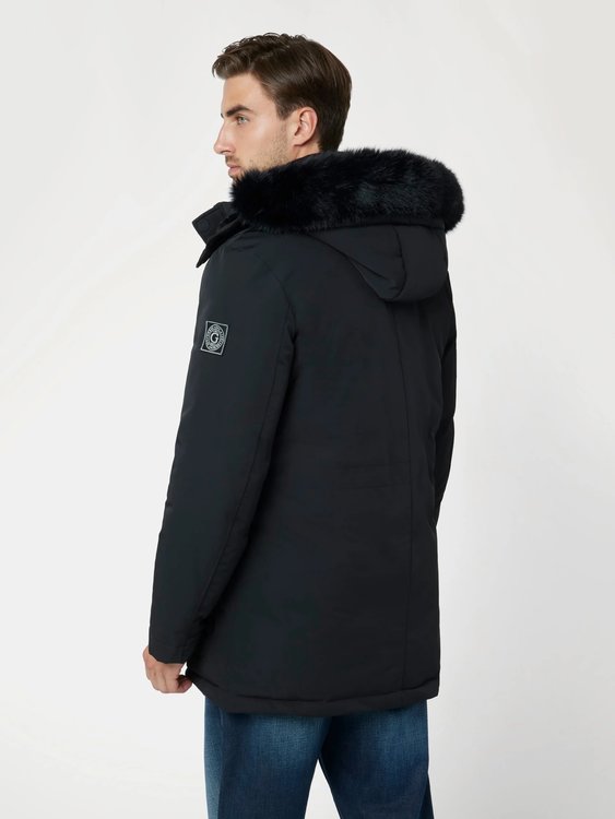Módní Technical parka, Černá barva, 2024
