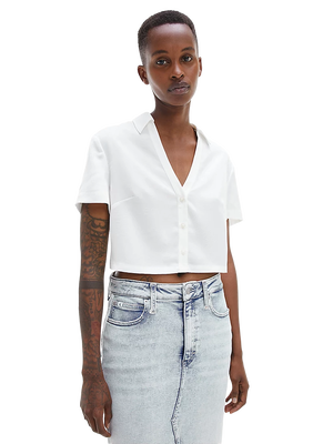 Calvin Klein Jeans – Logo košile, Bílá barva