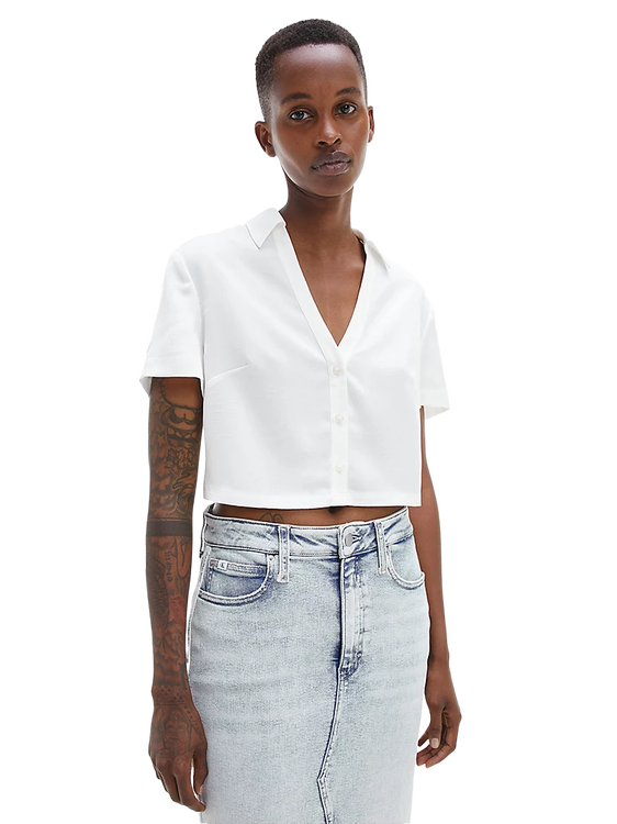 Calvin Klein Jeans – Logo košile, Bílá barva