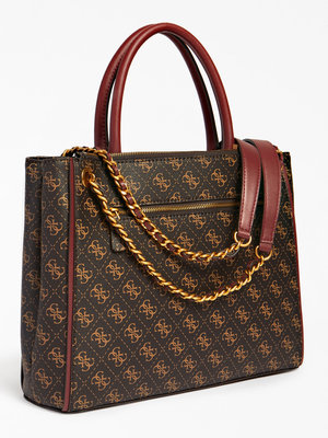 Izzy 4G logo kabelka – Guess, Hnědá barva Ženy