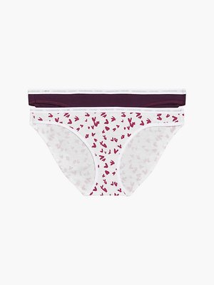 Calvin Klein Underwear – CK One bikiny 2ks, Krémová, Vínová, Bordó, Červená barva