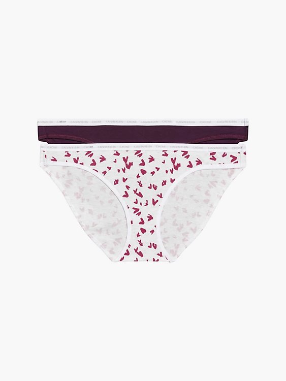 Calvin Klein Underwear – CK One bikiny 2ks, Krémová, Vínová, Bordó, Červená barva