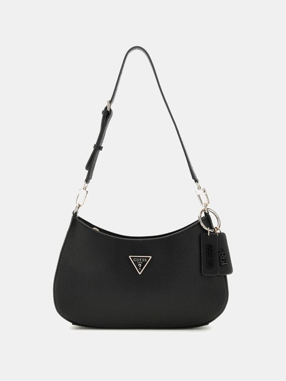 GUESS – Noelle Top Zip malá kabelka, Černá barva