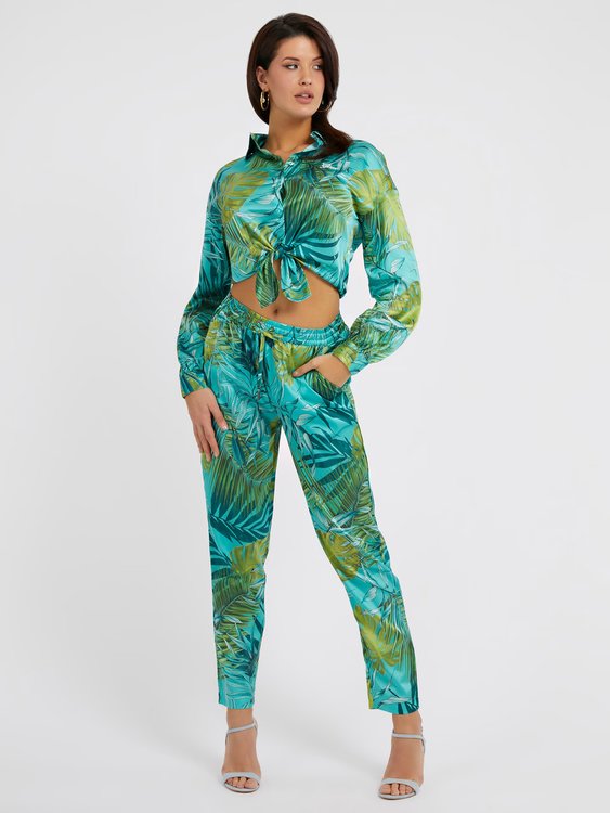 Módní Cindy košile, Modrá, Zelená barva, 2023