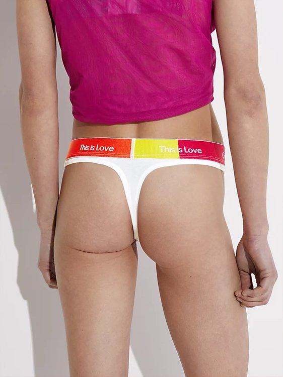 Módní This is Love tanga, Bílá barva, 2023