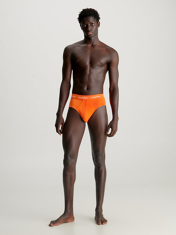 Černá, Oranžová, Růžová barva, Cotton Stretch slipy 5ks