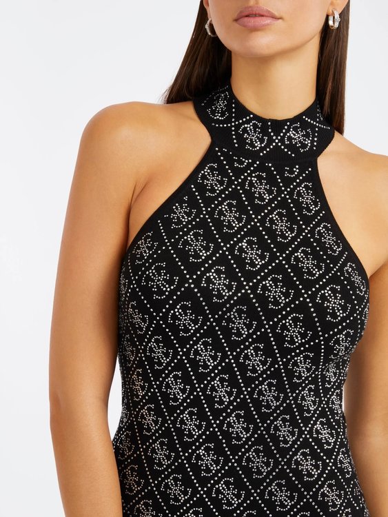 Luxusní Celeste Quattro G šaty, Černá barva, XS, S, M