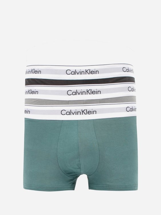Calvin Klein Underwear – Modern Cotton Stretch boxery 3ks, Černá, Multi, Šedá, Zelená barva