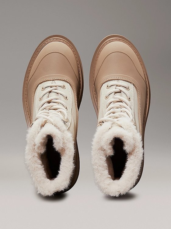 Módní Flatform Lace biker obuv, Béžová, Hnědá barva, 2024