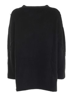 Luxusní Mozambico svetr, Černá barva, XS, S, M