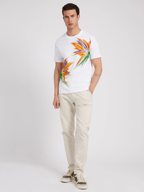 Ritchie tričko – Guess, Bílá barva Muži