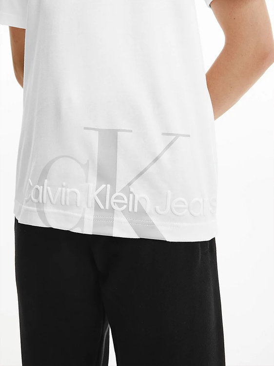Calvin Klein Jeans – Monogram triko, Bílá barva 1