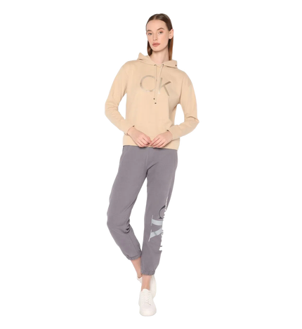 Shine mikina – Calvin Klein, Béžová barva Ženy