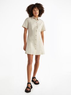 Luxusní Badge šaty, Béžová barva, XS, S, M, L, XL 1