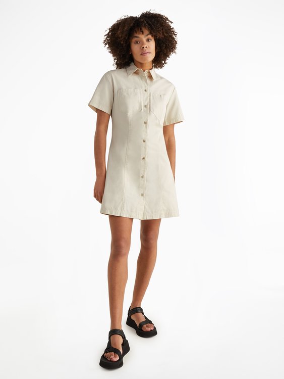 Luxusní Badge šaty, Béžová barva, XS, S, M, L, XL 1