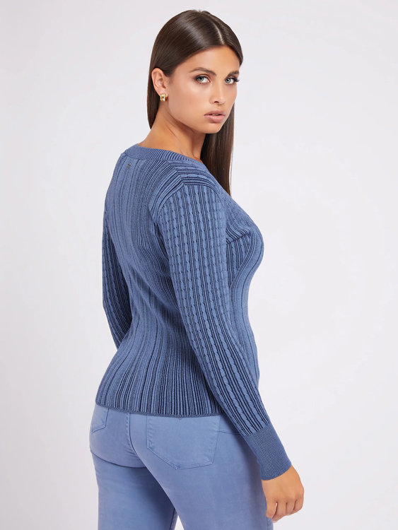 Luxusní Arielle svetr, Modrá, Navy barva, M, L, XL