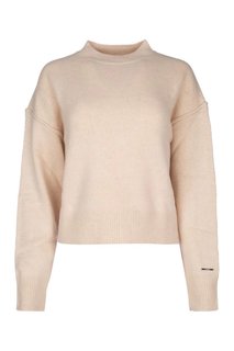 Luxusní Cashmere Blend svetr, Béžová, Krémová barva, XS, L