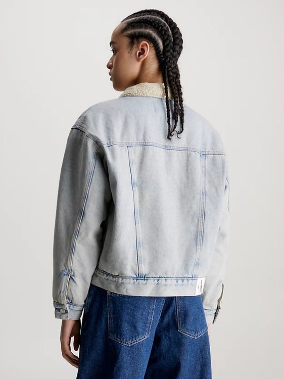 Sherpa Denim bunda – Calvin Klein Jeans, Modrá barva Ženy