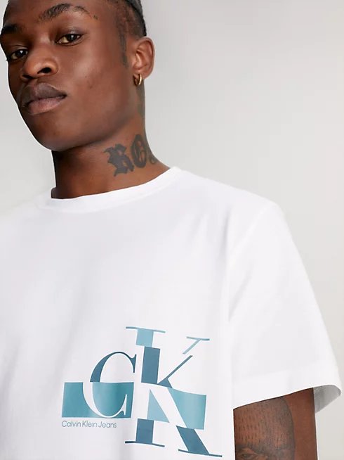 Luxusní Glitched triko, Bílá barva, S, M, L, XL