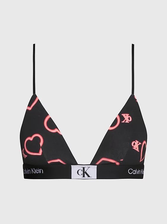Calvin Klein Underwear – 000QF7478E-H1R podprsenka UNLINED TRIANGLE, Černá barva
