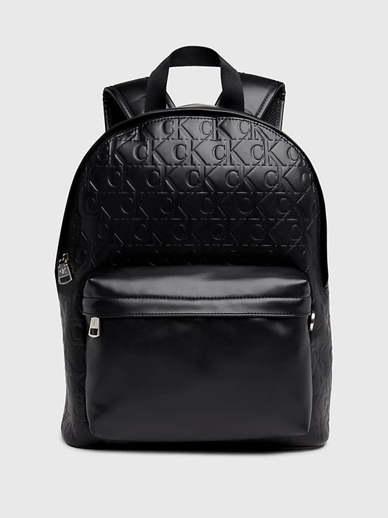 Calvin Klein Jeans – Monogram Soft Campus batoh, Černá barva