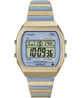 TIMEX – Timex LAB 80 hodinky, Modrá, Zlatá barva