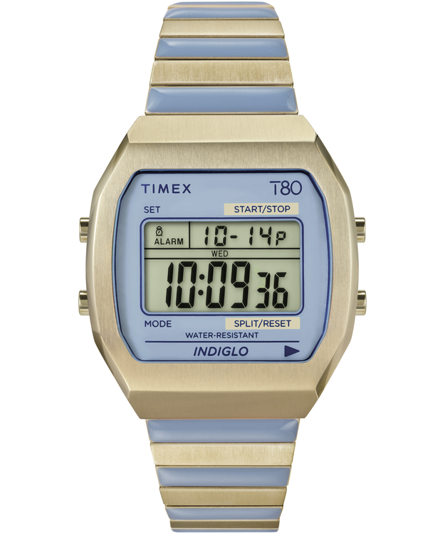 TIMEX – Timex LAB 80 hodinky, Modrá, Zlatá barva