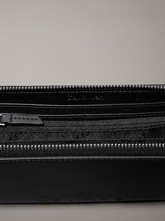 Luxusní Embossed Logo velká peněženka, Černá barva, OS