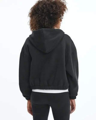 Micro flock mikina Černá barva Ženy