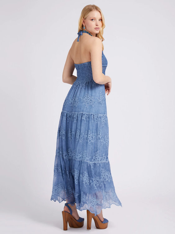 Vanda šaty – Guess, Modrá barva Ženy