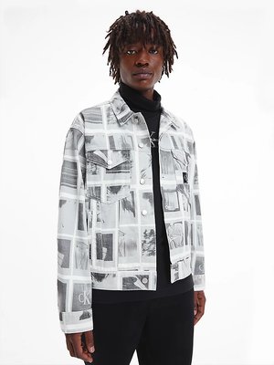 Luxusní Denim bunda unisex, Bílá, Šedá barva, M, L