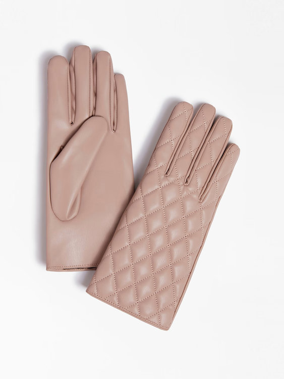 Guess – Nude rukavice, Béžová barva