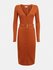 Luxusní Lena šaty, Oranžová barva, XS, S, M, L