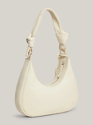 Pushlock Leather kabelka – Tommy Hilfiger, Krémová barva Ženy