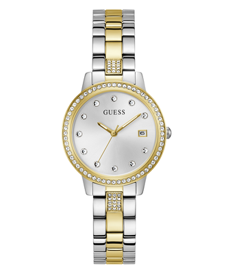GUESS – Heartless hodinky, Stříbrná, Zlatá barva