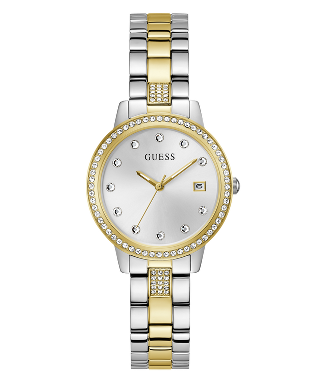 GUESS – Heartless hodinky, Stříbrná, Zlatá barva