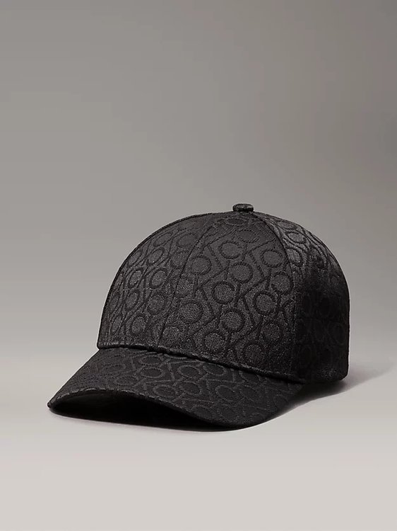 Calvin Klein Jeans – Monogram Jacquard kšiltovka, Černá barva