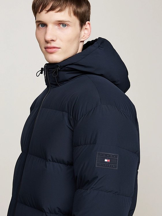 Water Repellent Down Puffer bunda – Tommy Hilfiger, Modrá barva Muži