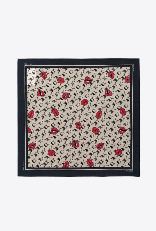 Kiss bandana šátek – Pinko, Multi barva Ženy