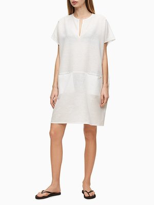 Calvin Klein Swimwear – Šaty Core Solids, Bílá barva