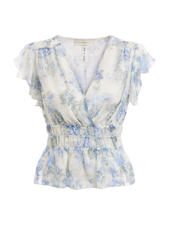 Luxusní Joandra top, Modrá, Multi barva, S, M