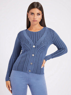 Módní Arielle svetr, Modrá, Navy barva, 2022