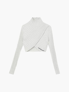 Wrap svetr Krémová barva Ženy