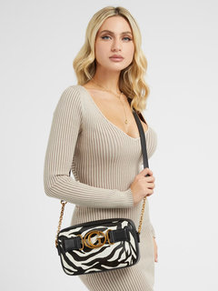 Luxusní Aviana crossbody, Bílá, Černá barva, T/U