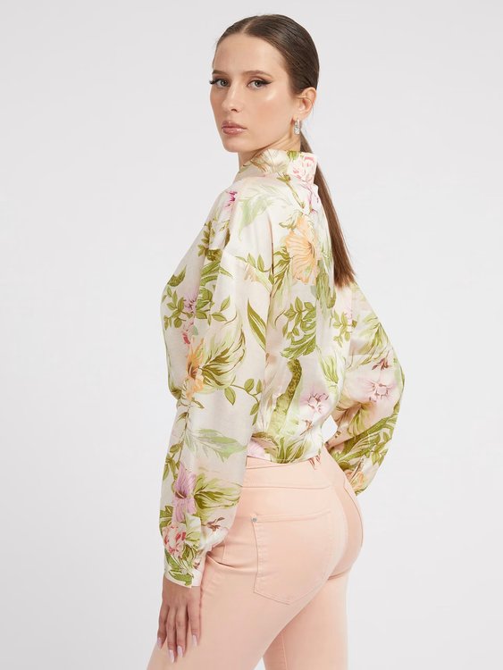 Cindy košile – GUESS, Béžová, Zelená barva Ženy